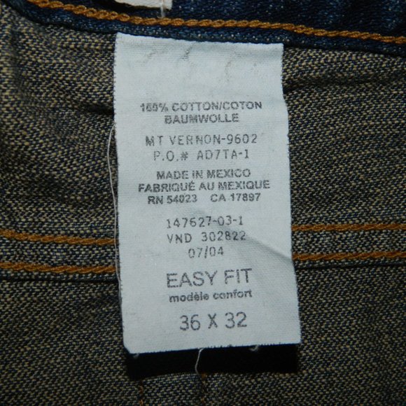 Gap Easy Fit Denim Jeans Dark Size Mens 36x32 (O-10) - Picture 6 of 6